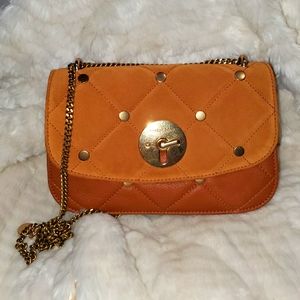 See by Chloe Lois Quilted Leather Crossbody Bag- Camel Suede